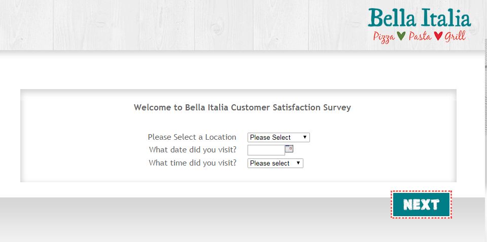 Bella Italia Customer Satisfaction Survey