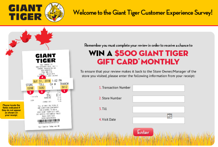 Giant Tiger survey