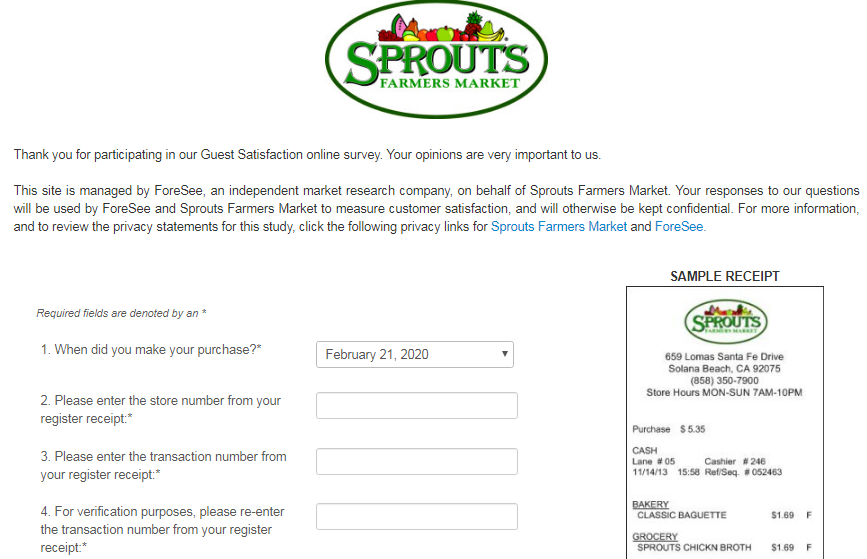 Survey.foreseeresults.com/sprouts