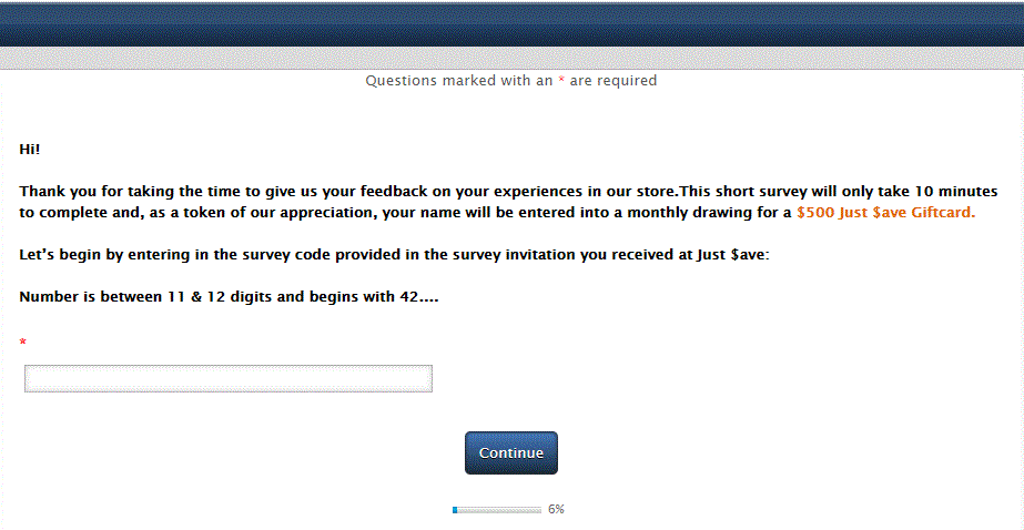 www.Justsavefoods.com/survey