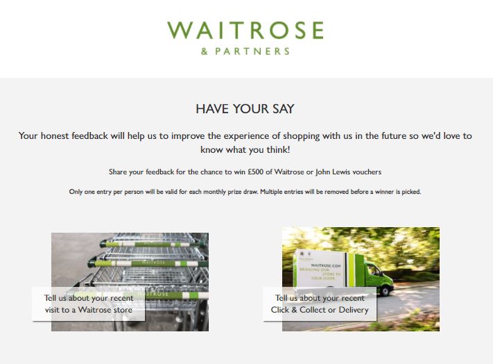 Waitrose Experience Survey