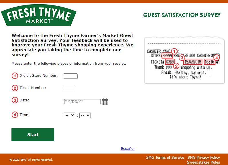 Fresh Thyme Survey