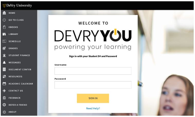 DeVry University Student Portal