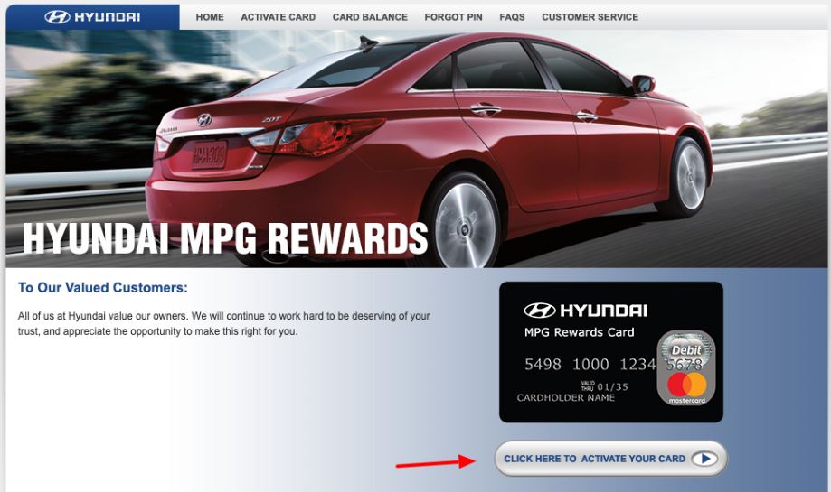 Hyundai MPG Rewards Card