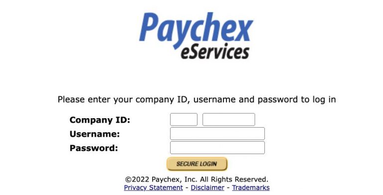 Paychex eServices Account Online