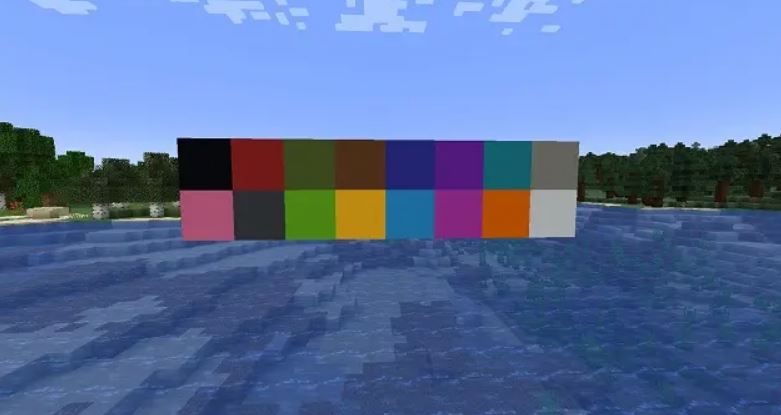 Colors of Concrete in Minecraft