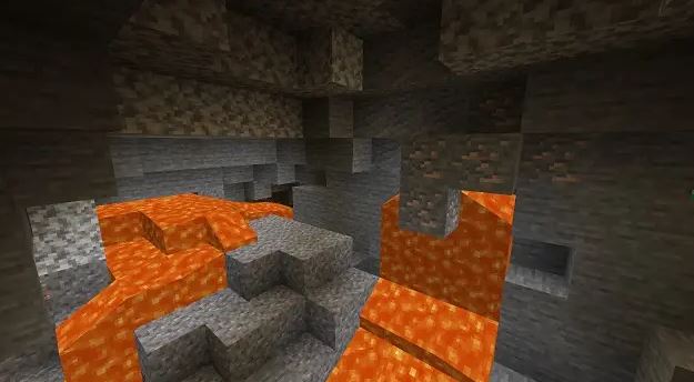 Lava Pools in Minecraft