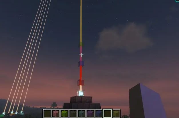Multicoloured Minecraft Beacon