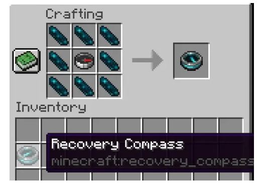 Recovery Compass in Minecraft
