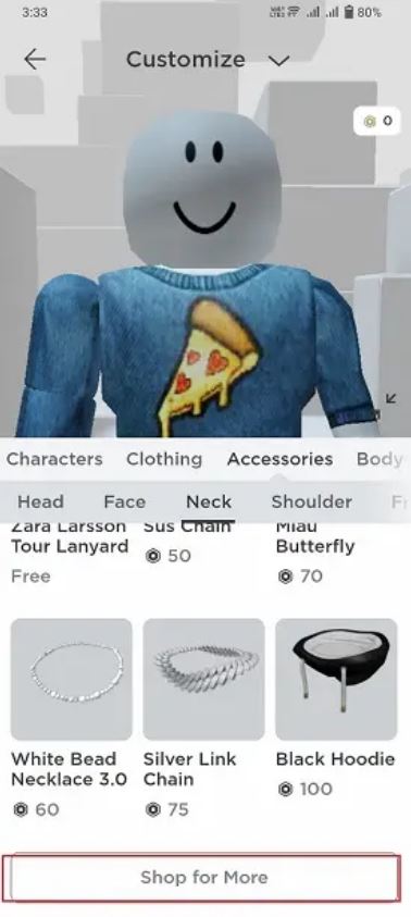 Shop for More Neck Options of Roblox Avatar