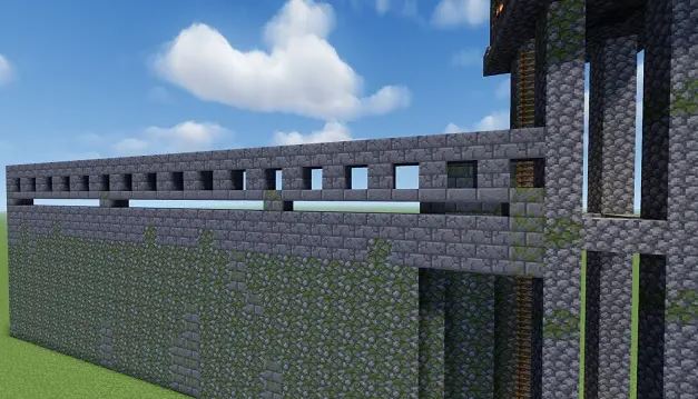 outskirts of castle wall in Minecraft