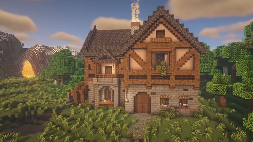 Cottagecore Minecraft House in English Cottage