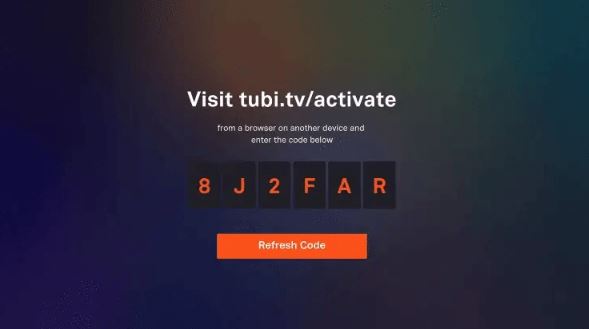 enter code to activate tubi tv